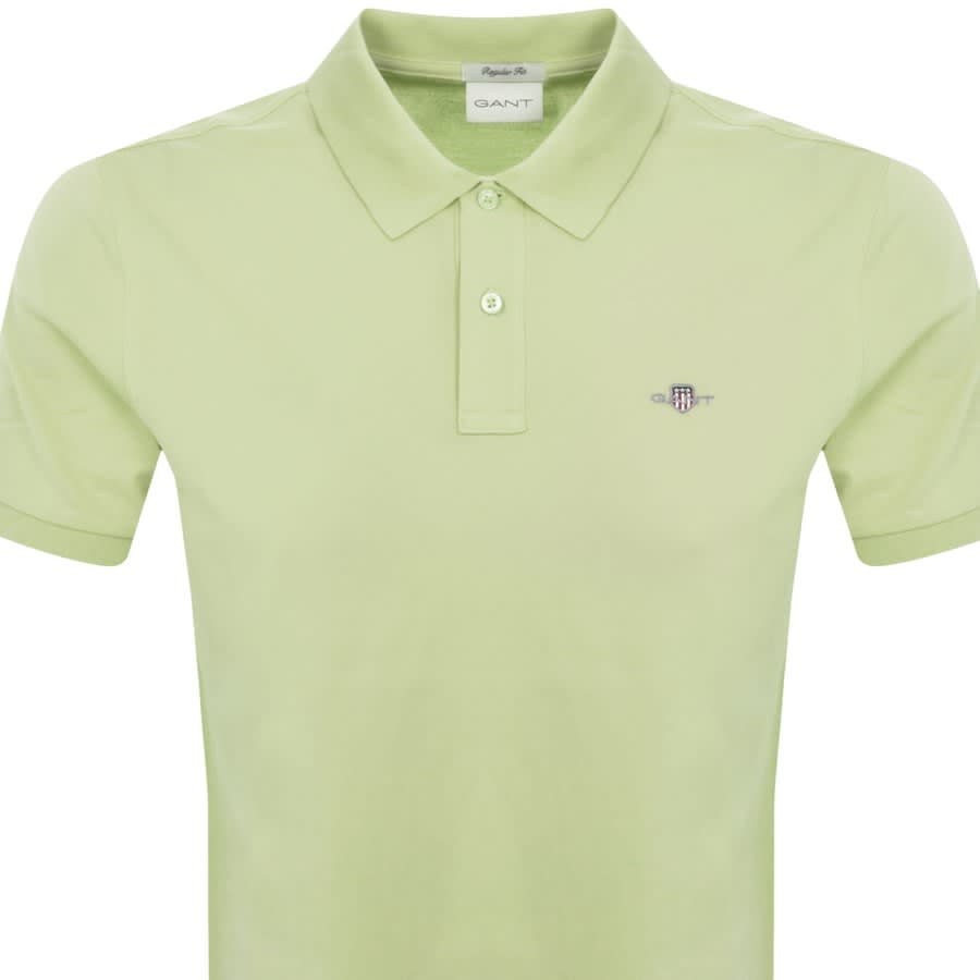 Gant Regular Shield Pique Polo T Shirt Green